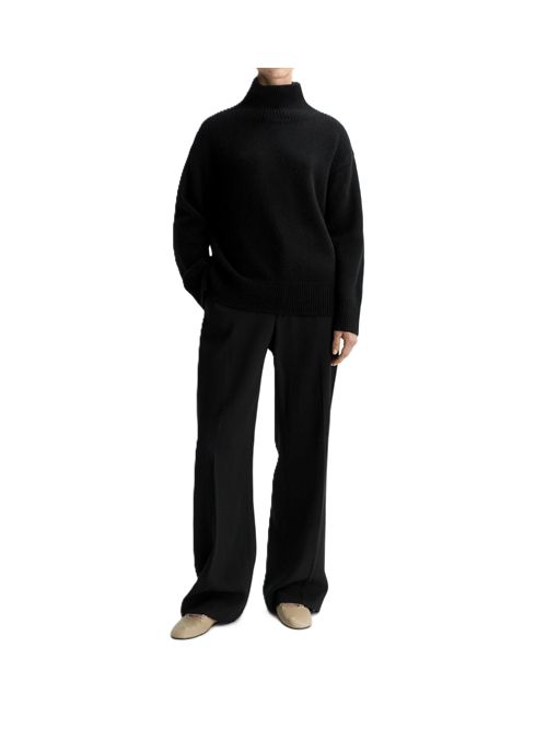 Boyfriend Turtleneck Chunky oversized cashmere turtleneck Soft Goat Soft Goat | FW25SF1867ABLACK